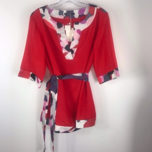 Anthropologie Tops - Anthropologie Theme boho silk cotton blouse Size M